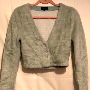 Majorelle soft mint cardigan.